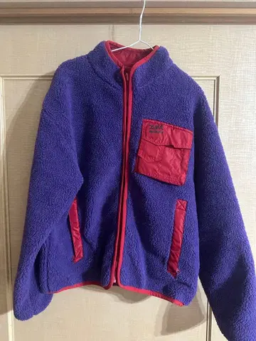 xgirl 플리스 자켓 퍼플/레드