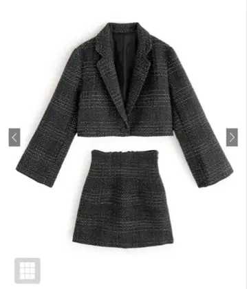 그레일 트위드 숏 기장 자켓 미니 스커트 셋업 tu1425