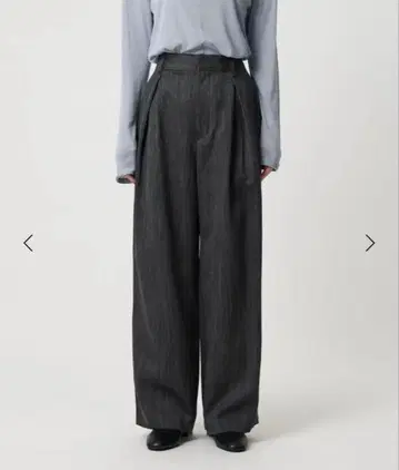 트위드라이크 백 밴딩 와이드 팬츠 워셔블