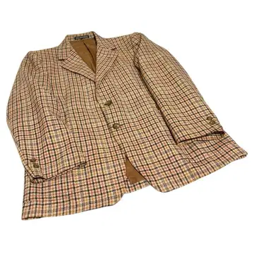 레트로 체크 테일러드 자켓