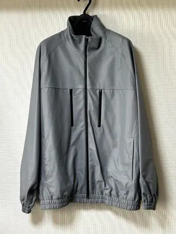 stein LEATHER WINDBREAKER JACKET BLUE