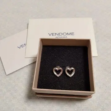 VENDOME AOYAMA 하트형 귀걸이 다이아몬드 실버 925