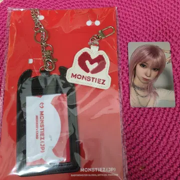 MONSTIEZ 팬클럽 회원증 홀더와 트레이딩 카드 아사