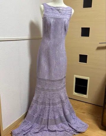 타다시 쇼지 라벤더색 롱 드레스