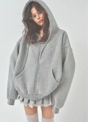 페리큐어 모티브 스톤 빅 후드티