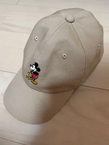 코엔 디즈니 캐릭터 자수 트윌 캡 베이지 미키마우스