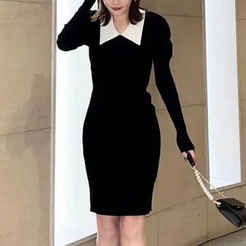 리엔다 바이컬러 첼시 컬러 Knit OP