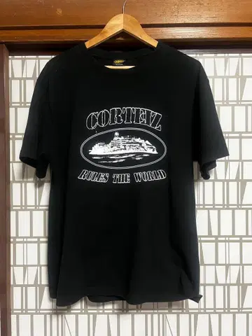 Cortez 블랙 T셔츠 100% 코튼