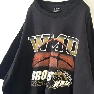 기어 농구 브롱코스 T셔츠 2XL 블랙 구제 의류