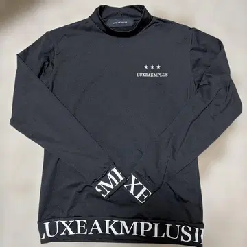 LUXEAKMPLUS 블랙 긴팔 골프웨어