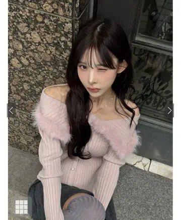 GRL 오프숄더 니트탑 [an1616]