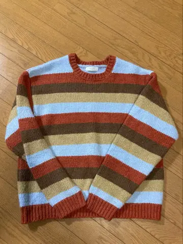 MUHE:T 멀티 보더 니트 스웨터