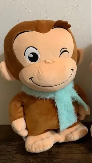 호기심 많은 조지 푹신 L 봉제 인형 겨울 SEGA 인형뽑기 경품