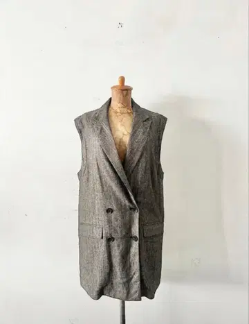 [ 새상품급 ] GALLARDAGALANTE 린넨 레이온 더블 베스트 F