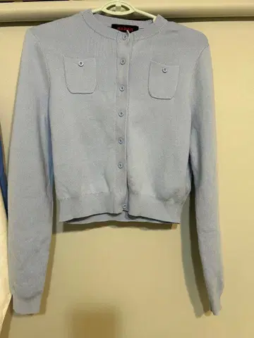 caban 코튼 캐시미어 크루넥 가디건 스카이블루 xs