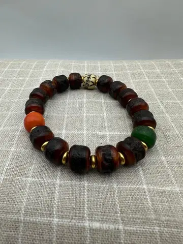 [ 희소품 ] 장전 티베트 골조각 고물 액세서리 호랑이 뼈조각 팔찌