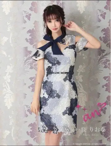 오프숄더 레이스 드레스 S