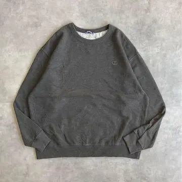 챔피온 맨투맨 눈 있음 구제 의류 자수 무지 그레이 3XL 11842