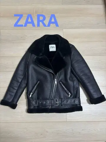 [ 새상품급 ] ZARA 라이더 페이크 무스탕 자켓