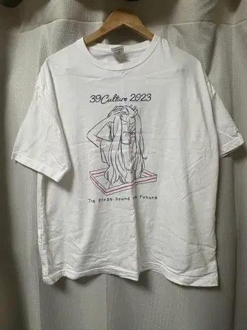 하츠네 미쿠 39culture 2023 빅 실루엣 T셔츠 M 사이즈