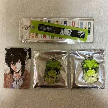 아마노 아키라 전시회 메탈릭 참 리본 참 셀카 카드 란보 4개 세트