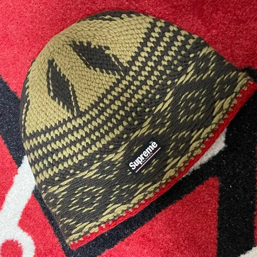 新品 Supreme Diamond Beanie Khaki 2025fw Supreme Diamond Beanie