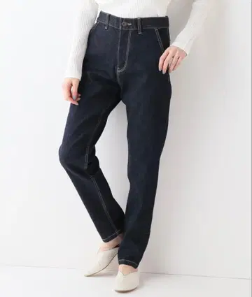 SLOBE IENA 테이퍼드 데님 팬츠