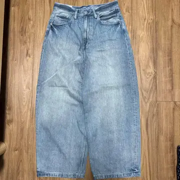 H&M 슈퍼 배기 데님 블루 W30L30 초와이드