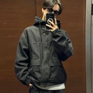 nugu 후드 데님 점퍼