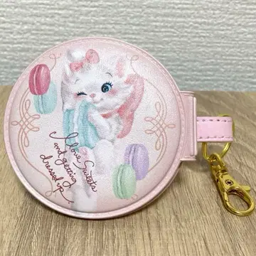 마리 퍼 컴팩트 거울 키체인