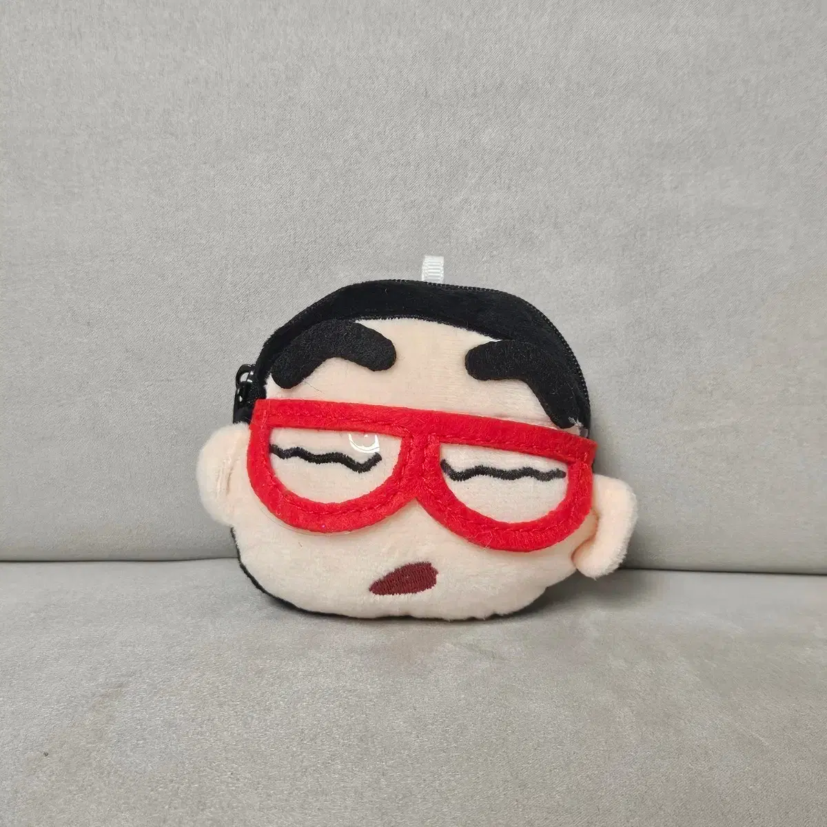 Glasses Crayon Shin-chan face coin purse mini pouch keychain doll