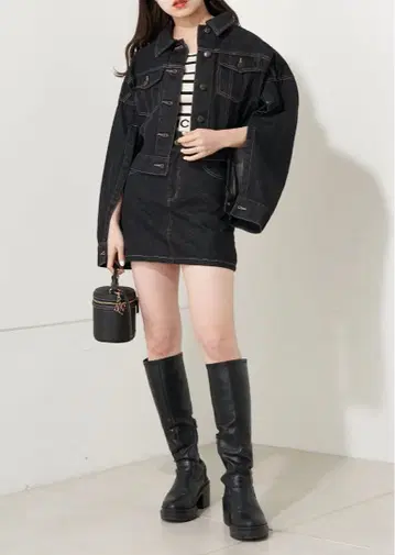 Chico 데님 미니 스커트