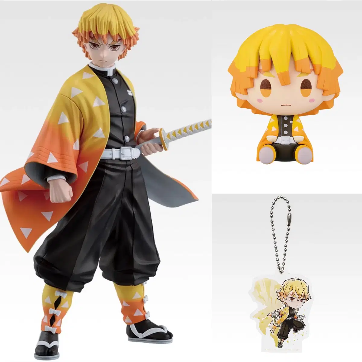 Demon Slayer Ichiban Kuji Zenitsu Prize A, Prize D Chocono-ko Keyring Ichiban Kuji Figure Demon Slayer