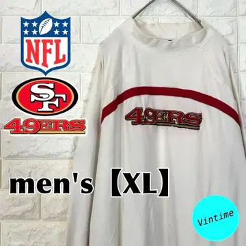 V829 [ NFL ] 자수 로고 롱 슬리브 [ 남성용 XL ] 화이트