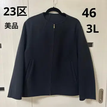 새상품급 별23구 리버 울 노카라 숏코트 46 3L 빅 사이즈