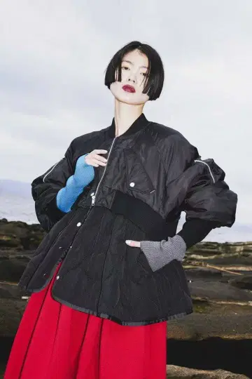 OMMO PEPLUM QUILTING MA-1