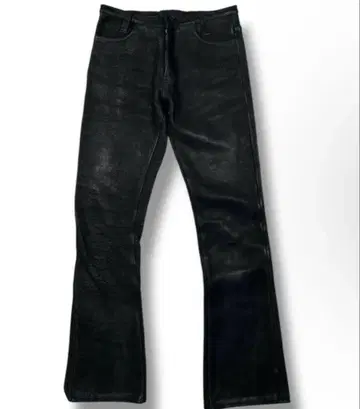 Archive 가죽 팬츠 플레어 팬츠 부츠컷 블랙