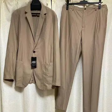 미사용 새상품 AOKI 아오키 워셔블 스트레치 파자마 수트 베이지 L