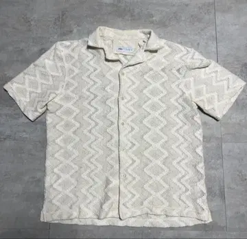 ZARA 텍스처 크로셰 셔츠