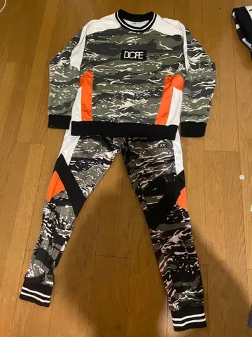 DOPE 카모플라쥬 맨투맨 세트 M