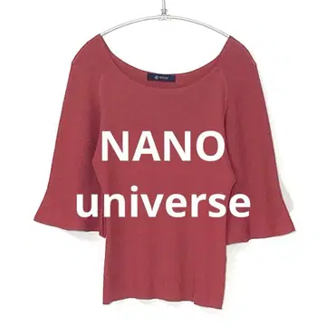 NANO universe 나노 유니버스 플레어 슬리브 니트 보트넥