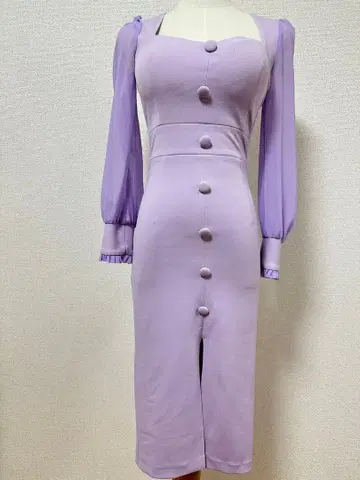 라벤더 타이트핏 드레스
