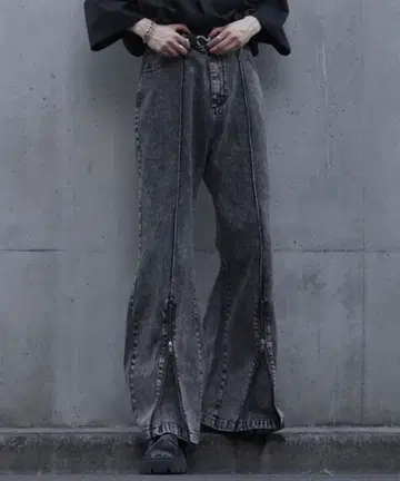 [cussil] 플레어 데님 팬츠 블랙 계열