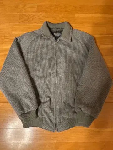 블루종 자켓 그레이 서멀 원단 짧은 기장 스윙탑