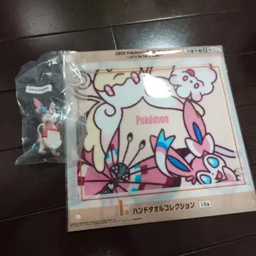 포켓몬 핸드 타월과 피규어 세트