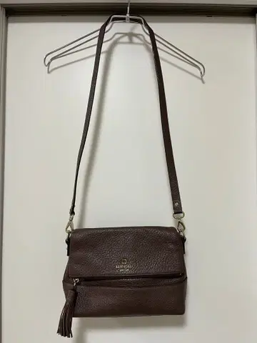 케이트 스페이드 브라운 가죽 숄더백