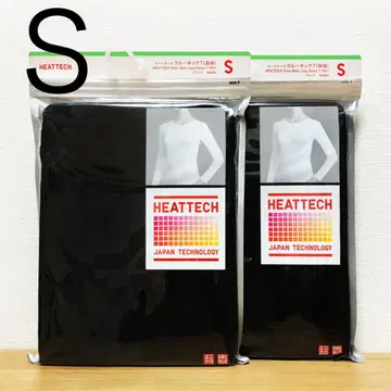 히트텍 크루넥T 긴팔 블랙 S 유니클로 UNIQLO
