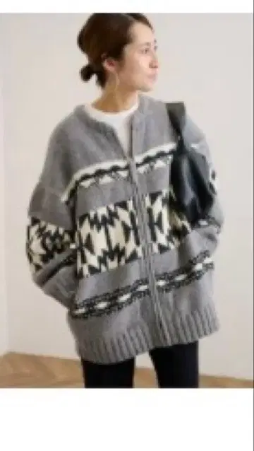 [ 추천 ] FRAMeWORK 자카드 ZIP 가디건