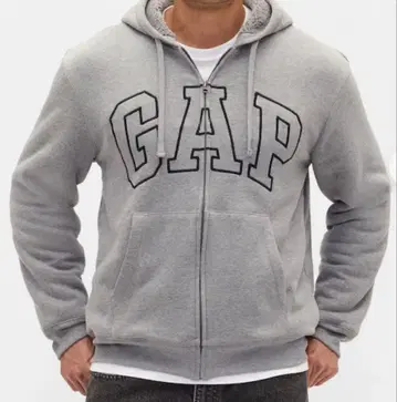 새상품 택 포함 GAP 보아 안감 후드티 XL 그레이 gap