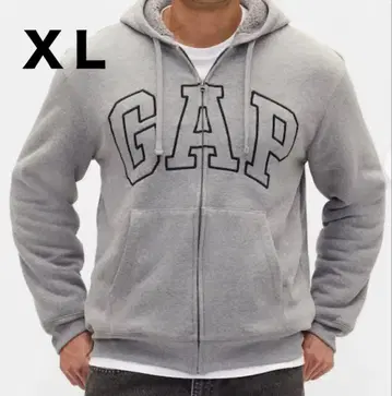 새상품 택 포함 GAP 보아 안감 후드티 XL 그레이 gap